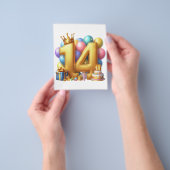 14歳の誕生日おめでとう チラシ (手)