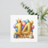 14歳の誕生日おめでとう 招待状 (スタンド正面)