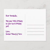 14歳の誕生日おめでとう:楽しいハート柄、虹色の14 ポストカード (裏面)