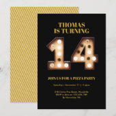 14歳の誕生日の招待 招待状 (正面/裏面)