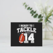 14歳の誕生日を迎える 14年カップルの記念日 ポストカード (スタンド正面)