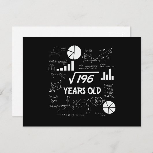 14歳の誕生日オタク系の数学14歳の誕生日プレゼント ポストカード (正面/裏面)