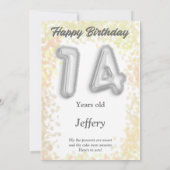 14歳の誕生日カード (裏面)