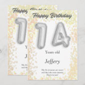 14歳の誕生日カード (正面/裏面)