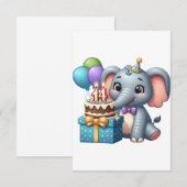 14歳の誕生日ゾウ 出欠カード (正面/裏面)
