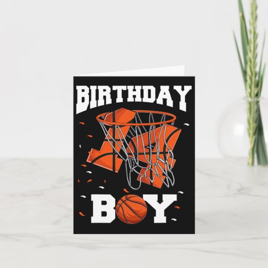 14歳の誕生日バスケットボールキッズ カード (正面)