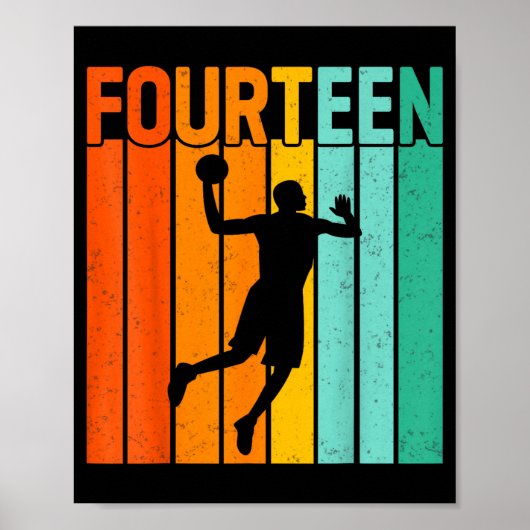 14歳の誕生日バスケットボール選手 ポスター (正面)