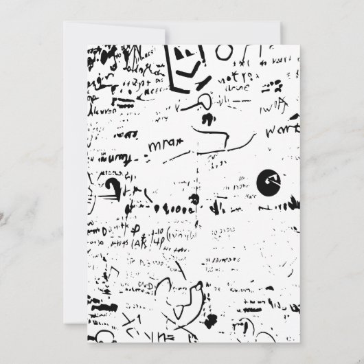 14歳の誕生日招待状ボーイ・グラフィティ絵を描パーティー 招待状 (裏面)