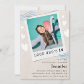 14歳の誕生日招待状 招待状 (正面)