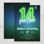 14歳の誕生日招待状 招待状 (正面/裏面)