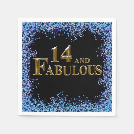 14歳の誕生日  スタンダードカクテルナプキン (正面)