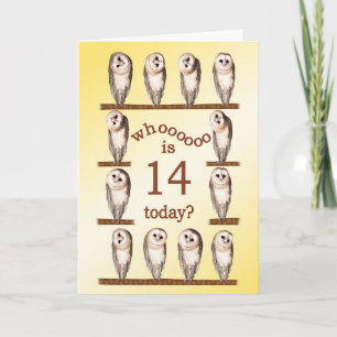 14歳の誕生日、奇妙なフクロカード。 カード