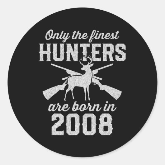 14歳の鹿ハンターの贈り物14誕生日200 ラウンドシール (正面)