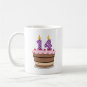 14歳オンお誕生日ケーキ コーヒーマグカップ (左)