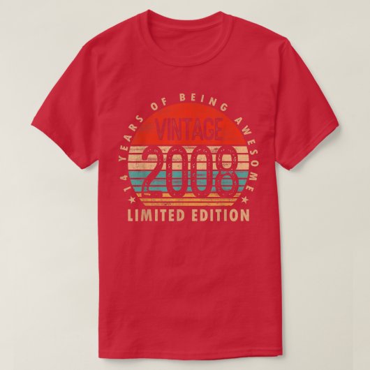 14歳ギフトヴィンテージ2008限定版14t tシャツ (デザイン正面)