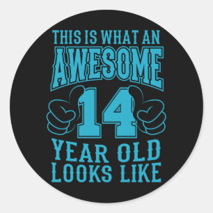 14歳素晴らし14誕生日 ラウンドシール