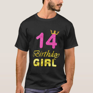 14歳誕生日ガールシャツ14th誕生日ピン tシャツ