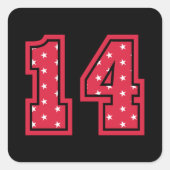14歳誕生日14誕生日キッズヴィンテージ スクエアシール (正面)