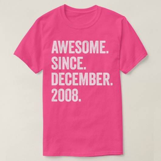 14歳2008年12月14誕生日5 Tシャツ (デザイン正面)