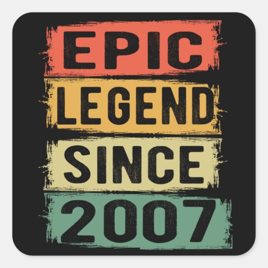 14歳Bday 2007 Epic Legend 14誕生日 スクエアシール (正面)