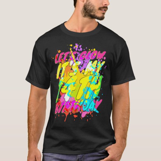 14歳Let's Glowパーティー14誕生日It's M Tシャツ (正面)