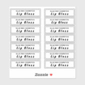 14澄んリップグロスラベル2.9 X.85インチ シール (シート)