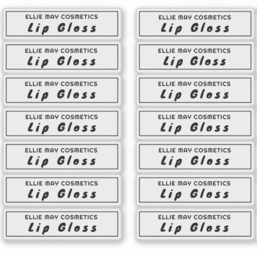 14澄んリップグロスラベル2.9 X.85インチ シール (正面)