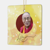 14番目のダライラマの署名 セラミックオーナメント (左)