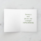 **14番目の誕生日と美しい**カード カード (内部)