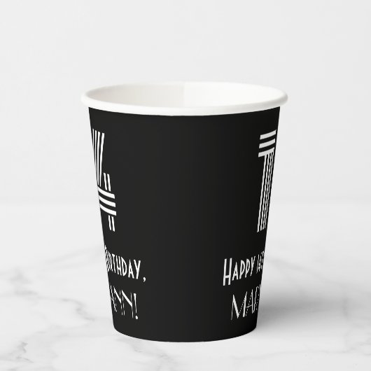 14番目の誕生日:インスパイアアールデコの検索「14」 +名前 紙コップ (左)