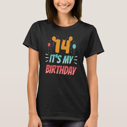 14私の誕生日パーティー歳14歳 Tシャツ (正面)