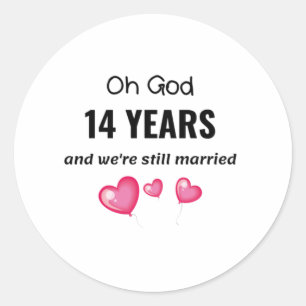 14結婚周年記念おもしろい贈り物 ラウンドシール