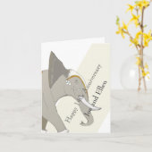 14結婚周年記念アイボリー カード (黄色い花)