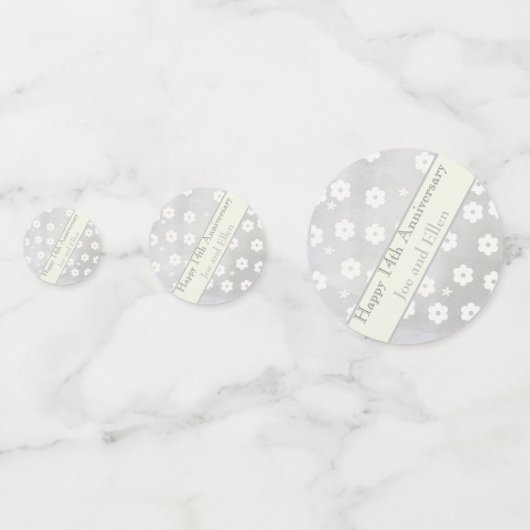 14結婚周年記念アイボリー コンフェッティ (正面)