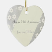 14結婚周年記念アイボリー セラミックオーナメント (右)