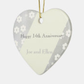 14結婚周年記念アイボリー セラミックオーナメント (左)