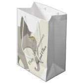 14結婚周年記念アイボリー ミディアムペーパーバッグ (正面アングル)