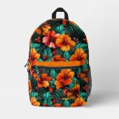 #14花柄 プリントバックパック (正面)