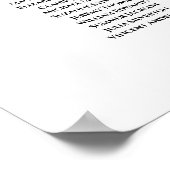 14表アイボリー白フローラ結婚の座席表 ポスター (角)