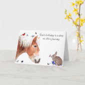 #14誕生日ストップ：人生の旅 カード (黄色い花)