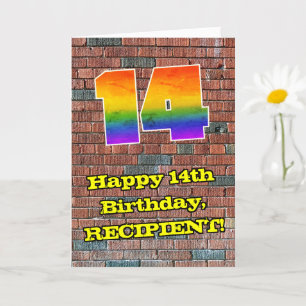 14誕生日:おもしろいグラフィティインスパイア – レボイン14 カード