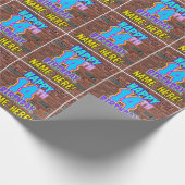 14誕生日:おもしろい、アーバングラフィティインスパイアルック ラッピングペーパー (角)