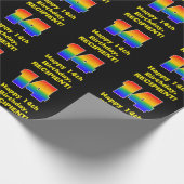 14誕生日:おもしろい、カラフルレインボーインスパイア# 14 ラッピングペーパー (角)