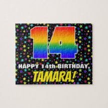 14誕生日:おもしろい、カラフル星野パターン