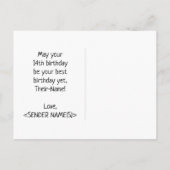 14誕生日:はっきりした,おもしろい,シンプル虹, 14 ポストカード (裏面)