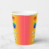 14誕生日: カラフル、おもしろいレインボーパターン# 14 紙コップ (右)