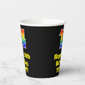 14誕生日:カラフル,おもしろい，エキサイティング， Rainbow 14 紙コップ (左)