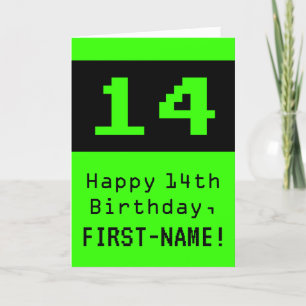 14誕生日:ネディ/オタク系のスタイル「14」と名前 カード