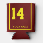 14黄馬鞍毛布を持つマルーンカスタム 缶クーラー (正面)