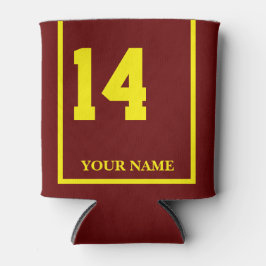 14黄馬鞍毛布を持つマルーンカスタム 缶クーラー